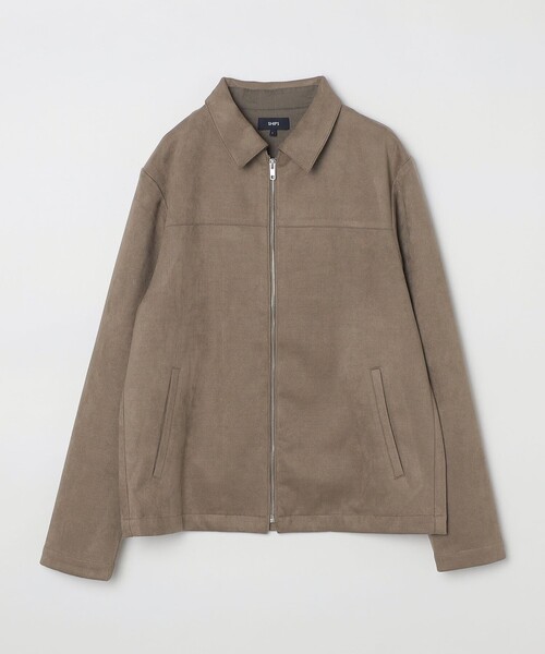 セール】*SHIPS: フェイクスエード ジップ ブルゾン（ブルゾン