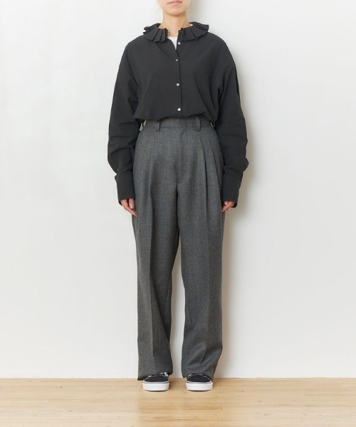 THE SHINZONE（ザ　シンゾーン）の「THE SHINZONE RUFFLED BL 22AMSBL01（シャツ/ブラウス・レディース・ホワイト/ブラック・34/36）」の8枚目の写真