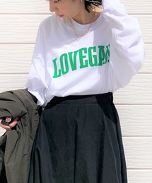 Q | LOVEロゴT(Tシャツ/カットソー)