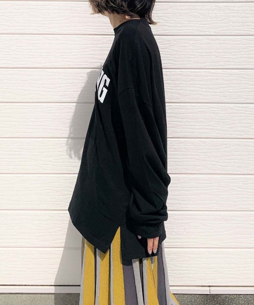 Q（キュー）の「LOVEロゴT（Tシャツ/カットソー・レディース・ブラック/アイボリー・MEDIUM）」の7枚目の写真