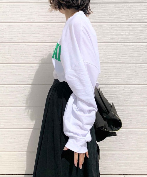 Q（キュー）の「LOVEロゴT（Tシャツ/カットソー・レディース・ブラック/アイボリー・MEDIUM）」の9枚目の写真