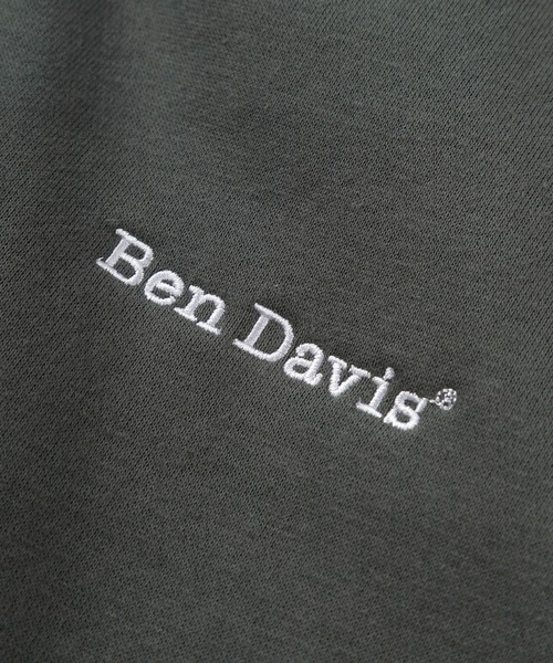 BEN DAVIS（ベンデイビス）の「【BEN DAVIS/ベンデイビス】ブランドロゴ刺繍 ハーフジップ ヘビースウェット/ビッグシルエット/裏起毛（スウェット・レディース・チャコールグレー/アッシュグレー/ダークグリーン/モカ/グレイッシュブルー・M/L/XL）」の8枚目の写真