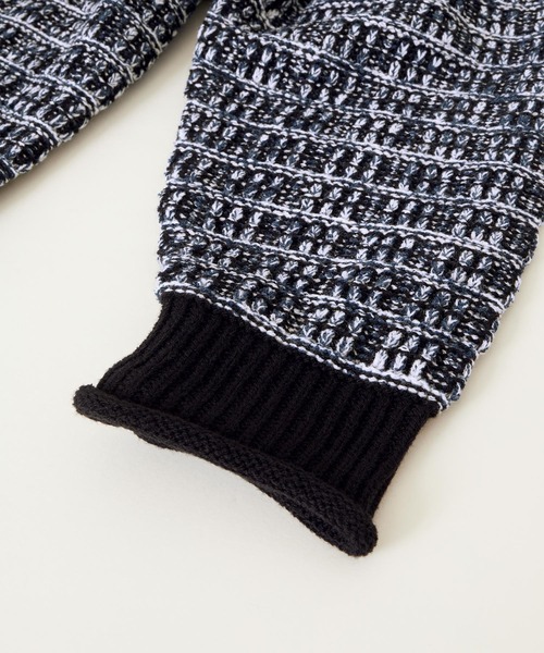 ENDER PRODUCTS(エンダープロダクツ)の「ツイードライクループヤーン ルーズニットカーディガン【ENDER PRODUCTS/エンダープロダクツ】(カーディガン/ボレロ・メンズ・ブラック系/グリーン系・L/M)」の3枚目の写真