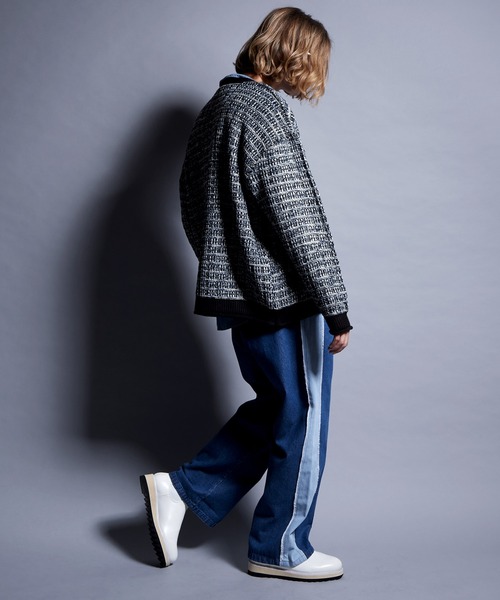 ENDER PRODUCTS(エンダープロダクツ)の「ツイードライクループヤーン ルーズニットカーディガン【ENDER PRODUCTS/エンダープロダクツ】(カーディガン/ボレロ・メンズ・ブラック系/グリーン系・L/M)」の19枚目の写真