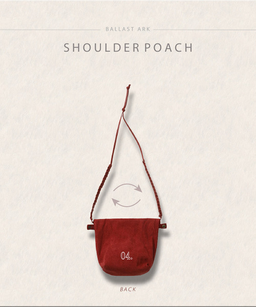 BALLAST ARK（バラストアーク）の「BALLAST ARK / バラストアーク：SHOULDER POUCH：BA06-B001[AST]（ボディバッグ/ウエストポーチ・メンズ・ブラック/ブラウン系その他/レッド・FREE）」の8枚目の写真
