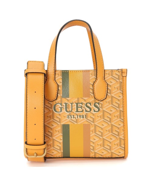 Guess（ゲス）の「SILVANA Mini Tote（トートバッグ・レディース・チャコールグレー/イエロー/オレンジ/ブルー/グリーン/オレンジ系その他・ONE SIZE）」の7枚目の写真