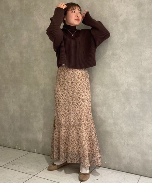 flower(フラワー)の「ティアードブルームスカート(スカート・レディース・ベージュ/カーキ・FREE)」の16枚目の写真