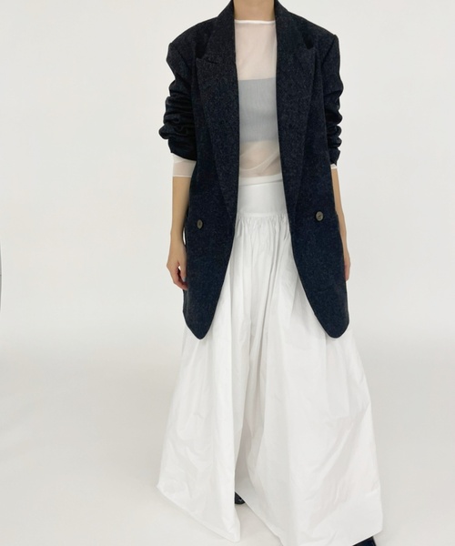 EDIT. FOR LULU（エディットフォールル）の「フランネル ダブルブレスト ジャケット（テーラードジャケット・レディース・グレー/ウッド・FREE）」の7枚目の写真