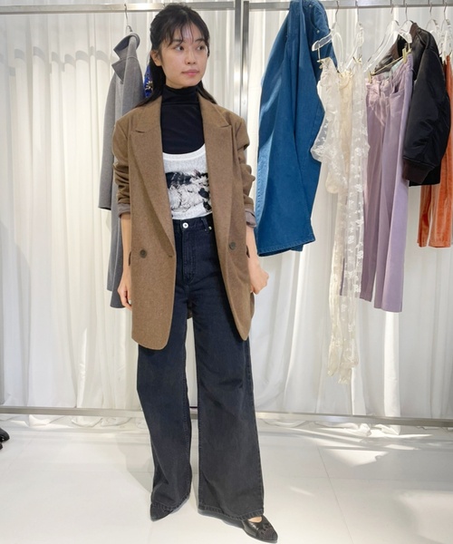 EDIT. FOR LULU（エディットフォールル）の「フランネル ダブルブレスト ジャケット（テーラードジャケット・レディース・グレー/ウッド・FREE）」の8枚目の写真