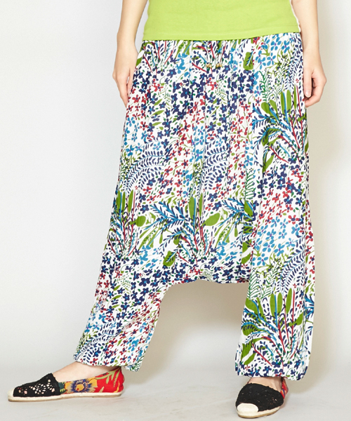 チャイハネ（チャイハネ）の「【チャイハネ】ハルティブパンツ / サロペット 2WAY（その他パンツ・レディース・ストライプ/チェック/ネイビー/オレンジ/マルチ/パープル/ターコイズブルー/ダークネイビー/その他/ブルー・FREE）」の3枚目の写真