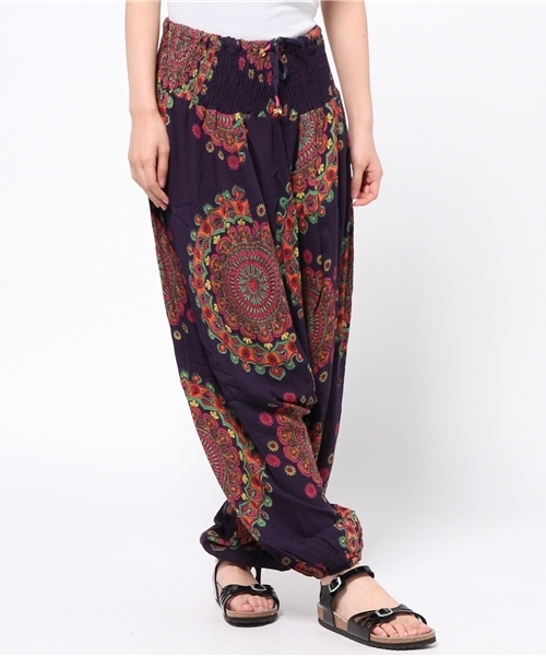 チャイハネ（チャイハネ）の「【チャイハネ】ハルティブパンツ / サロペット 2WAY（その他パンツ・レディース・ストライプ/チェック/ネイビー/オレンジ/マルチ/パープル/ターコイズブルー/ダークネイビー/その他/ブルー・FREE）」の11枚目の写真