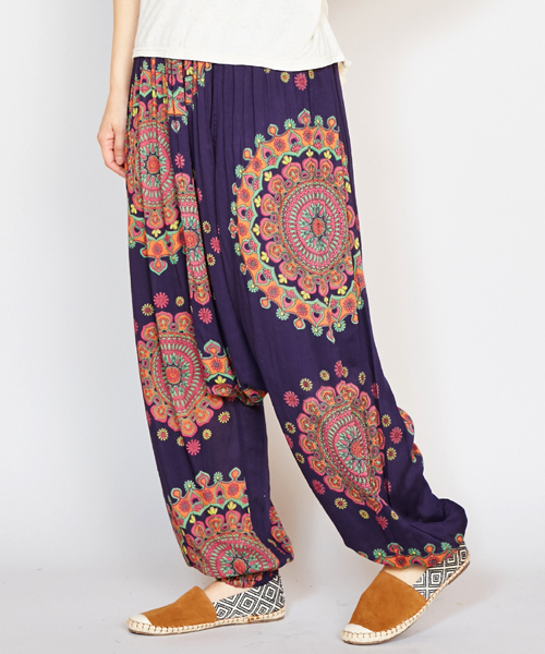 チャイハネ（チャイハネ）の「【チャイハネ】ハルティブパンツ / サロペット 2WAY（その他パンツ・レディース・ストライプ/チェック/ネイビー/オレンジ/マルチ/パープル/ターコイズブルー/ダークネイビー/その他/ブルー・FREE）」の12枚目の写真