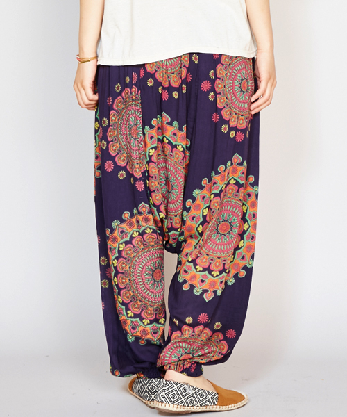 チャイハネ（チャイハネ）の「【チャイハネ】ハルティブパンツ / サロペット 2WAY（その他パンツ・レディース・ストライプ/チェック/ネイビー/オレンジ/マルチ/パープル/ターコイズブルー/ダークネイビー/その他/ブルー・FREE）」の13枚目の写真