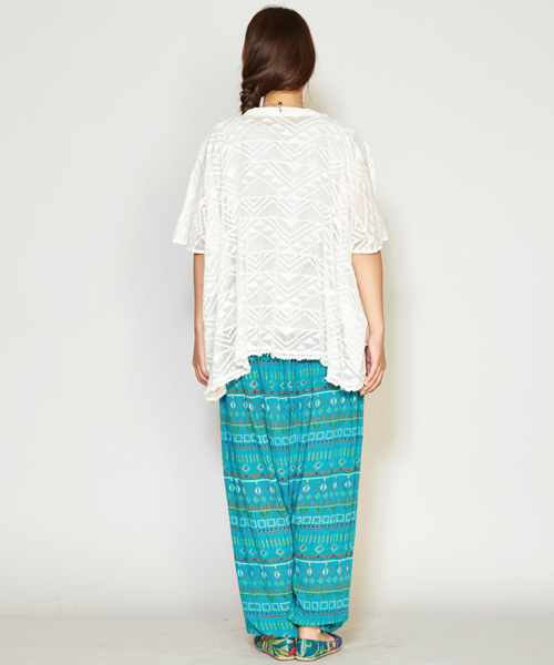 チャイハネ（チャイハネ）の「【チャイハネ】ハルティブパンツ / サロペット 2WAY（その他パンツ・レディース・ストライプ/チェック/ネイビー/オレンジ/マルチ/パープル/ターコイズブルー/ダークネイビー/その他/ブルー・FREE）」の15枚目の写真