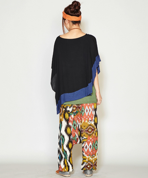 チャイハネ（チャイハネ）の「【チャイハネ】ハルティブパンツ / サロペット 2WAY（その他パンツ・レディース・ストライプ/チェック/ネイビー/オレンジ/マルチ/パープル/ターコイズブルー/ダークネイビー/その他/ブルー・FREE）」の18枚目の写真