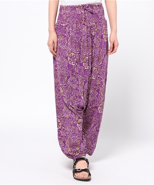 チャイハネ（チャイハネ）の「【チャイハネ】ハルティブパンツ / サロペット 2WAY（その他パンツ・レディース・ストライプ/チェック/ネイビー/オレンジ/マルチ/パープル/ターコイズブルー/ダークネイビー/その他/ブルー・FREE）」の5枚目の写真