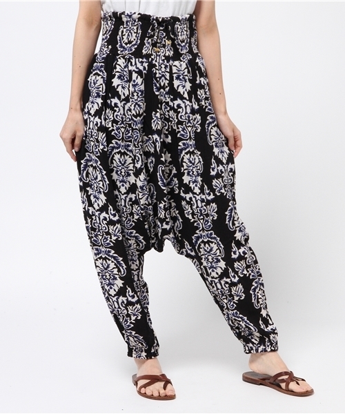 チャイハネ（チャイハネ）の「【チャイハネ】ハルティブパンツ / サロペット 2WAY（その他パンツ・レディース・ストライプ/チェック/ネイビー/オレンジ/マルチ/パープル/ターコイズブルー/ダークネイビー/その他/ブルー・FREE）」の4枚目の写真