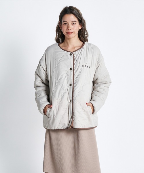 ROXY(ロキシー)の「SWAN ZIP/ロキシーリバーシブルボアジャケット(スウェット・レディース・ホワイト/ブラック/ブラウン・LARGE/SMALL/MEDIUM)」の6枚目の写真