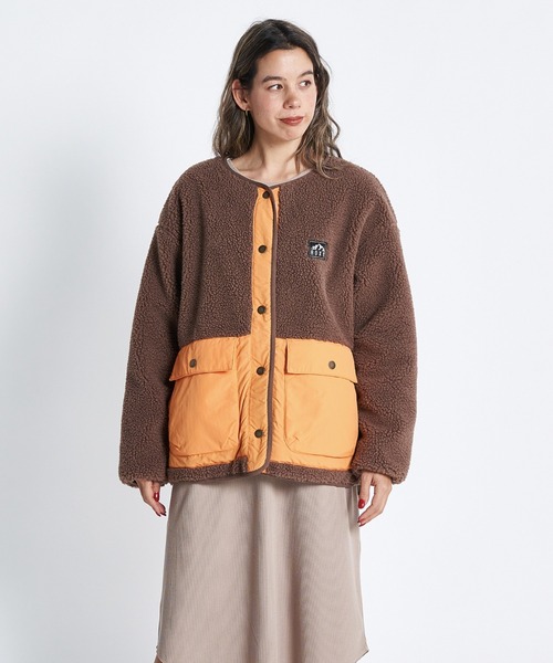 ROXY(ロキシー)の「SWAN ZIP/ロキシーリバーシブルボアジャケット(スウェット・レディース・ホワイト/ブラック/ブラウン・LARGE/SMALL/MEDIUM)」の13枚目の写真