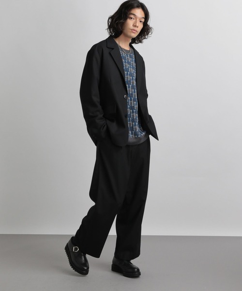 HARE(ハレ)の「【SETUP対応】TWタックワイドパンツ(HARE)(スラックス・メンズ・ブラック/ブルー・SMALL/MEDIUM)」の3枚目の写真