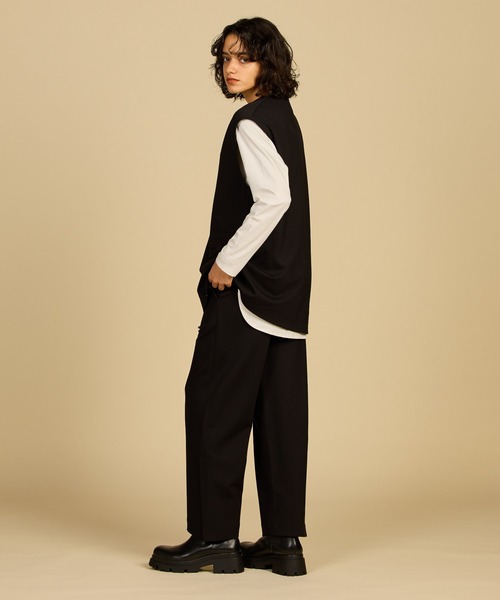 ReNorm（リノーム）の「【SET UP対応】Vネックベスト（ベスト・レディース・ブラック/グレー・フリー）」の19枚目の写真