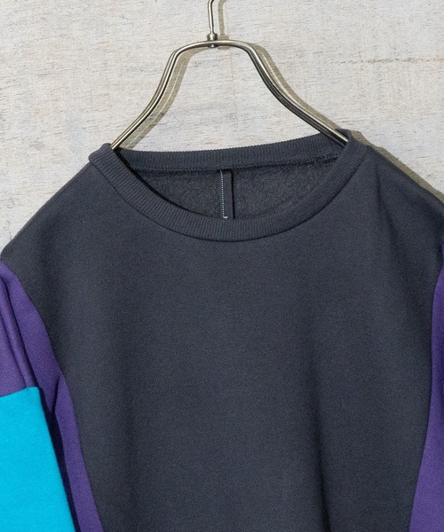 JOHN'S CLOSET(ジョンズクローゼット)の「【i】裏起毛スイッチングクルーネックスウェット(スウェット・メンズ・グリーン/チャコールグレー/ブラウン・MEDIUM/LARGE/X-LARGE)」の10枚目の写真