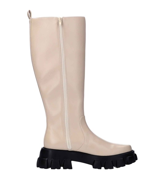 X-girl（エックスガール）の「PLATFORM LONG BOOTS（ブーツ・レディース・ホワイト/ブラック・SMALL/MEDIUM/LARGE）」の5枚目の写真