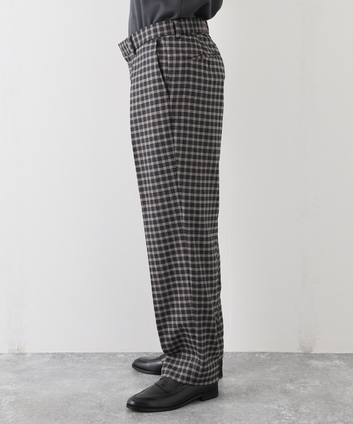 EDIFICE LA BOUCLE（エディフィスラブークル）の「【LA BOUCLE / ラブークル】1プリーツ チェック イージーパンツ（その他パンツ・メンズ・ブラック系その他・2/1/3）」の4枚目の写真