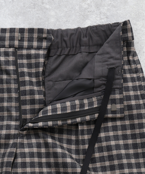 EDIFICE LA BOUCLE（エディフィスラブークル）の「【LA BOUCLE / ラブークル】1プリーツ チェック イージーパンツ（その他パンツ・メンズ・ブラック系その他・2/1/3）」の11枚目の写真