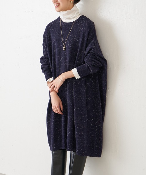 BEARDSLEY(ビアズリー)の「リブタートルネックニット(ニット/セーター・レディース・グリーン/アイボリー/ブラック・FREE)」の8枚目の写真