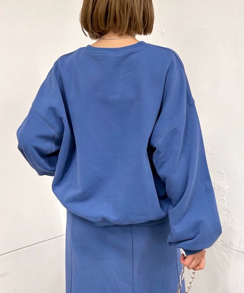 DISCUS ATHLETIC（ディスカス　アスレチック）の「【SLOPPY×DISCUS】クルースウェット（スウェット・レディース・ライトグレー/オフホワイト/ブルー/チャコールグレー・FREE）」の12枚目の写真