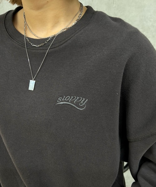 DISCUS ATHLETIC（ディスカス　アスレチック）の「【SLOPPY×DISCUS】クルースウェット（スウェット・レディース・ライトグレー/オフホワイト/ブルー/チャコールグレー・FREE）」の7枚目の写真
