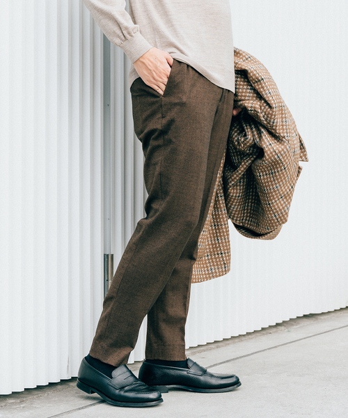 EDIFICE（エディフィス）の「メランジ T/R テーパード イージーパンツ（その他パンツ・メンズ・チャコールグレー/ブラック/ブラウン・SMALL/MEDIUM/LARGE/X-LARGE）」の3枚目の写真