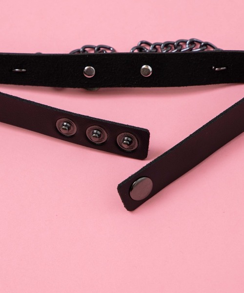 WEGO(ウィゴー)の「WEGO/【一部店限定】チェーン付きハートモチーフチョーカー(チョーカー・レディース・ブラック・FREE)」の6枚目の写真