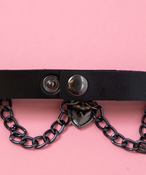 WEGO(ウィゴー)の「WEGO/【一部店限定】チェーン付きハートモチーフチョーカー(チョーカー・レディース・ブラック・FREE)」の9枚目の写真