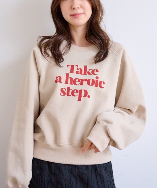 FREE'S MART（フリーズマート）の「カラーロゴプリントショート丈スウェット（Tシャツ/カットソー・レディース・ベージュ/ネイビー/ホワイト系その他・FREE）」の3枚目の写真