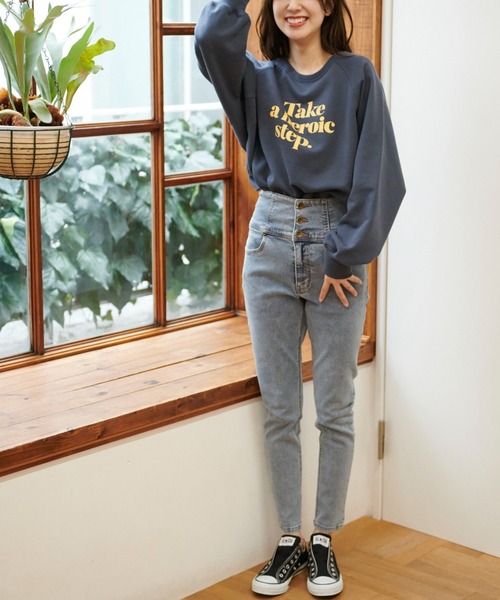 FREE'S MART（フリーズマート）の「カラーロゴプリントショート丈スウェット（Tシャツ/カットソー・レディース・ベージュ/ネイビー/ホワイト系その他・FREE）」の22枚目の写真