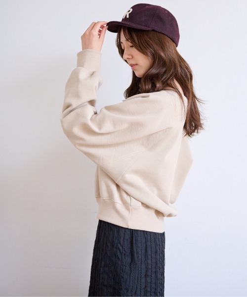 FREE'S MART（フリーズマート）の「カラーロゴプリントショート丈スウェット（Tシャツ/カットソー・レディース・ベージュ/ネイビー/ホワイト系その他・FREE）」の5枚目の写真