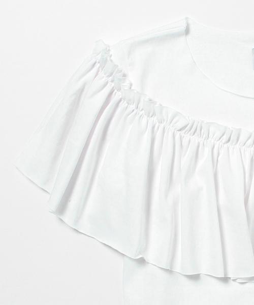 Ray BEAMS(レイビームス)の「Yuumi ARIA / フリルTシャツ(Tシャツ/カットソー・レディース・ホワイト/ブラック/オリーブ・ONE SIZE)」の10枚目の写真