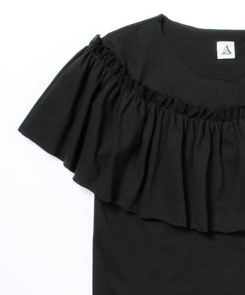 Ray BEAMS(レイビームス)の「Yuumi ARIA / フリルTシャツ(Tシャツ/カットソー・レディース・ホワイト/ブラック/オリーブ・ONE SIZE)」の11枚目の写真