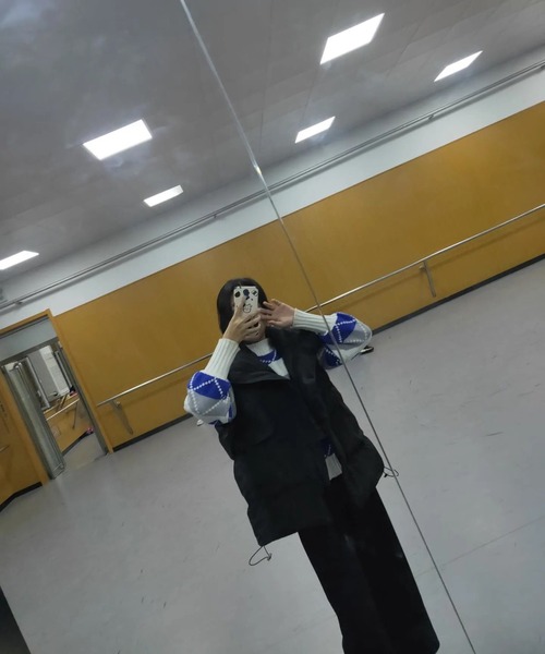 Girly Doll（ガーリードール）の「フェイクダウンベスト（ダウンベスト・レディース・ブラック/オフホワイト・M/L）」の10枚目の写真