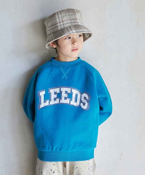 pairmanon(ペアマノン)の「裏起毛ビッグシルエット カレッジトレーナー(スウェット・キッズ・イエロー/グレー/ブルー/ネイビー・130/100/150/140/120/110/90)」の3枚目の写真