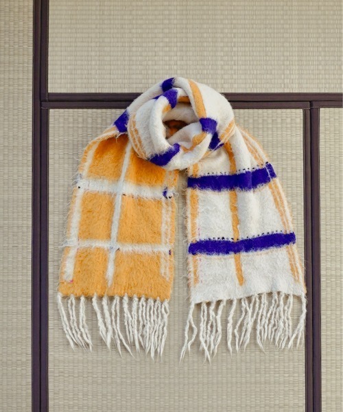 透明な空気のチェックマフラー（マフラー）｜PAMM（パム）の