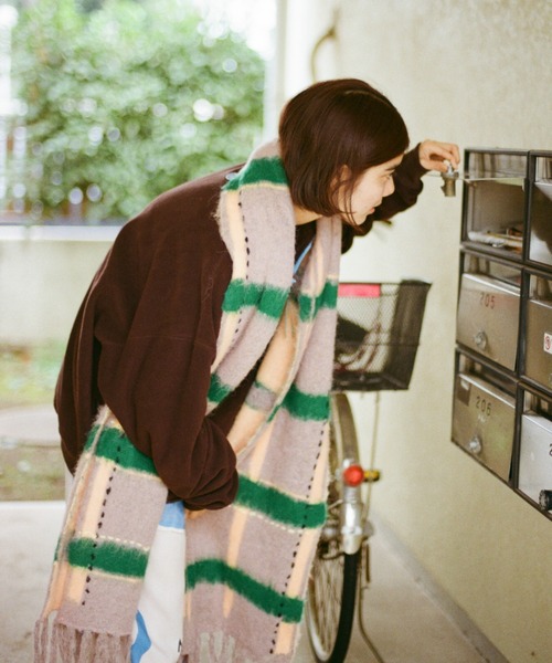 透明な空気のチェックマフラー（マフラー）｜PAMM（パム）の