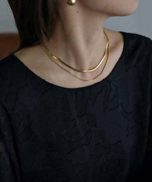 ap retro（アプレトロ）の「スネークチェーン2連ネックレス（ネックレス・レディース・シルバー/ゴールド・FREE）」の5枚目の写真