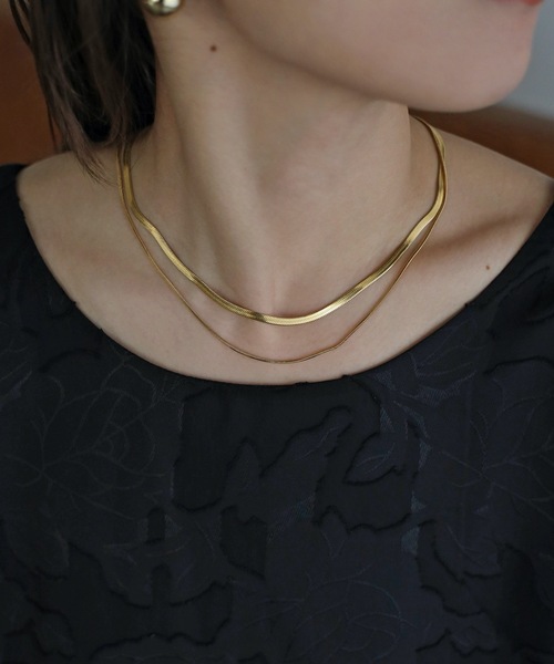 ap retro（アプレトロ）の「スネークチェーン2連ネックレス（ネックレス・レディース・シルバー/ゴールド・FREE）」の9枚目の写真