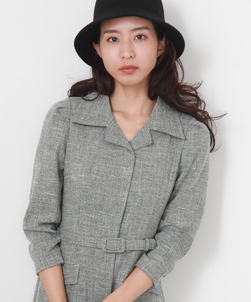 Cheek（チーク）の「【サイズ展開あり】ベルト付き開襟シャツワンピース（シャツワンピース・レディース・グリーン/ラベンダー/ネイビー・SMALL/MEDIUM）」の12枚目の写真