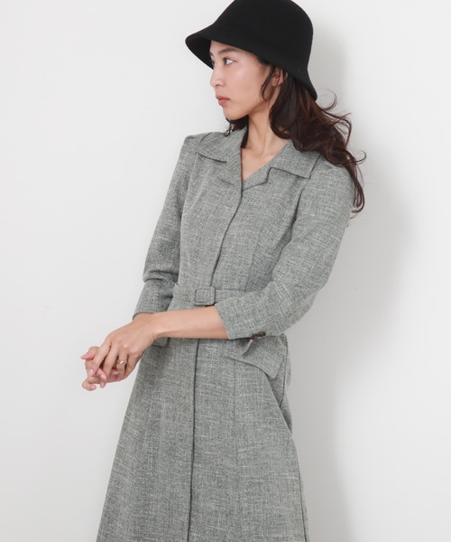 Cheek（チーク）の「【サイズ展開あり】ベルト付き開襟シャツワンピース（シャツワンピース・レディース・グリーン/ラベンダー/ネイビー・SMALL/MEDIUM）」の13枚目の写真