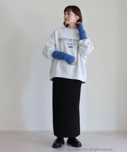 fredy emue(フレディエミュ)の「【GOOD ROCK SPEED/グッドロックスピード】NYCロゴ裏起毛スウェット(スウェット・レディース・ライトグレー・38)」の2枚目の写真