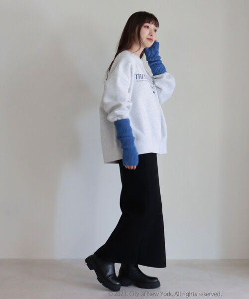 fredy emue(フレディエミュ)の「【GOOD ROCK SPEED/グッドロックスピード】NYCロゴ裏起毛スウェット(スウェット・レディース・ライトグレー・38)」の3枚目の写真